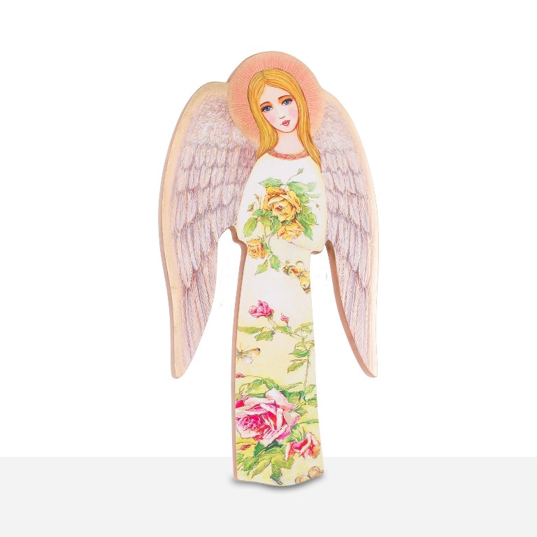 Ikona Anioł Stróż trzymający kwiaty (24)