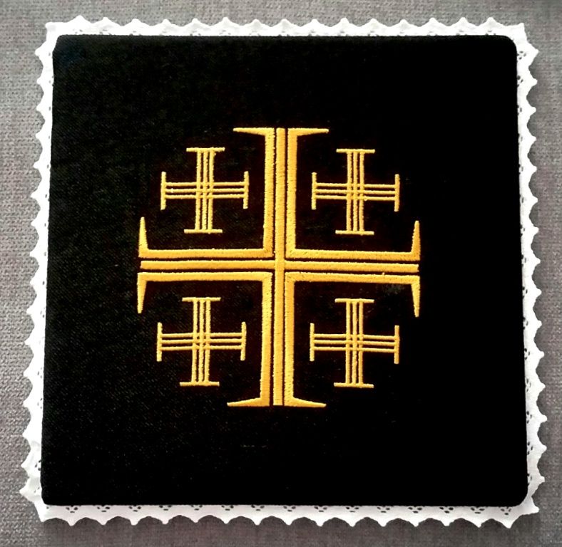 Palka czarna Krzyż Jerozolimski