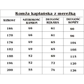 Komża kapłańska lniana - srebrna wstawka - zdjęcie 2 - Komża kapłańska lniana - srebrna wstawka