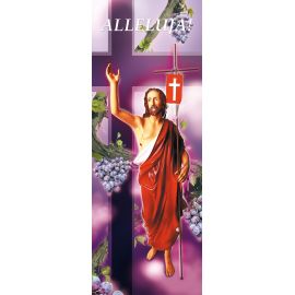 Baner na Wielkanoc "Alleluja!" - fioletowy (14) - WIELKANOC - Nowość
