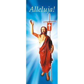 Baner na Wielkanoc "Alleluja!" - niebieski (16) - WIELKANOC - Nowość