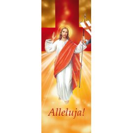 Baner na Wielkanoc "Alleluja!" - pomarańczowy (18) - WIELKANOC - Nowość
