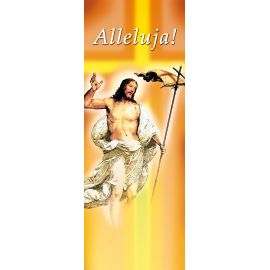 Baner na Wielkanoc "Alleluja!" - pomarańczowy (19) - WIELKANOC - Nowość