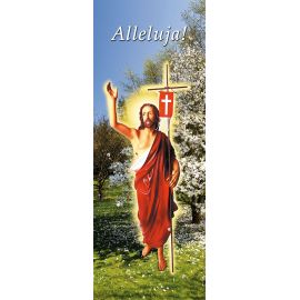 Baner na Wielkanoc "Alleluja!" - zielony (20) - WIELKANOC - Nowość