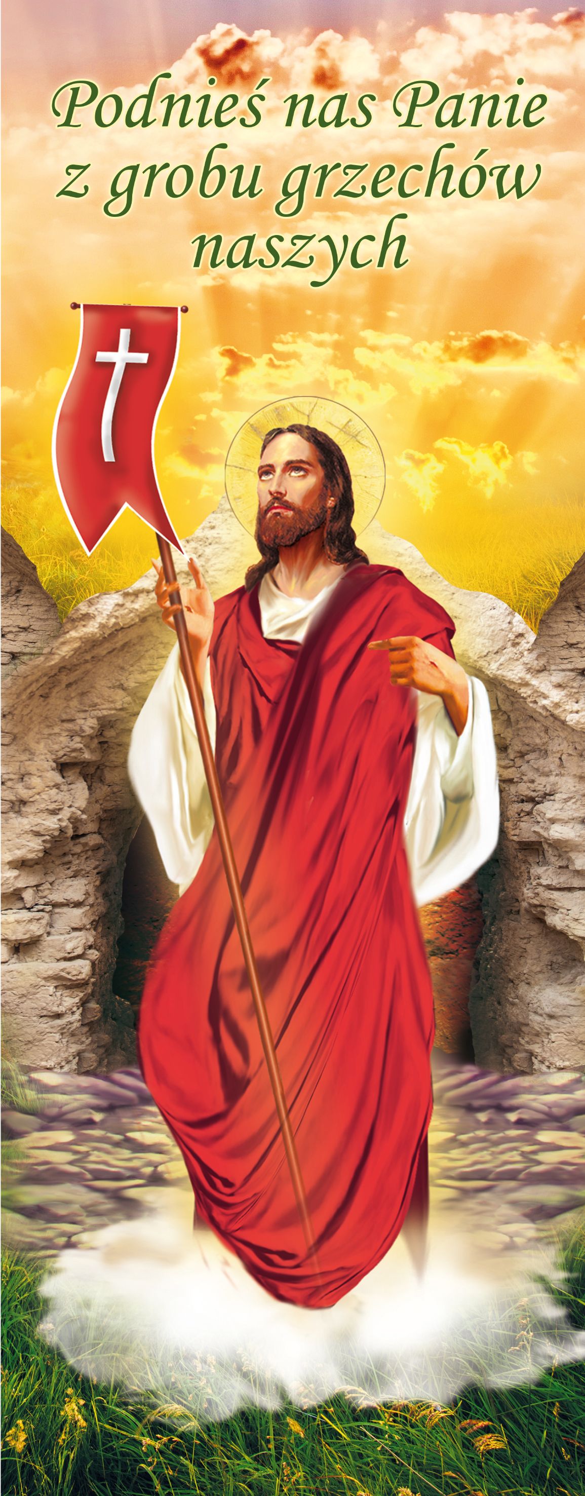 Baner na Wielkanoc "Podnieś nas Panie.." (32)