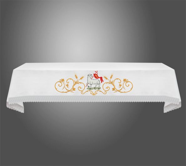 Obrus ołtarzowy wielkanocny  - Baranek (2) - zdjęcie 2 - Obrus ołtarzowy wielkanocny - Alleluja (2)