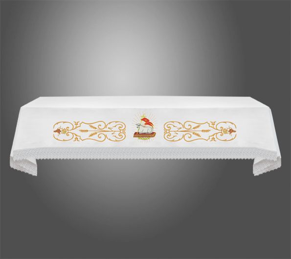 Obrus ołtarzowy wielkanocny  - Baranek (3) - zdjęcie 2 - Obrus ołtarzowy wielkanocny  - Baranek (3)