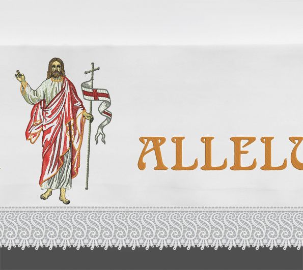 Obrus ołtarzowy wielkanocny  - Alleluja + Chrystus (4)