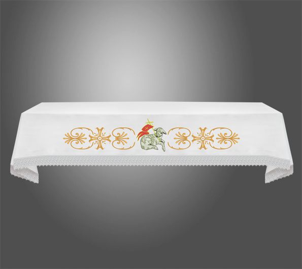 Obrus ołtarzowy wielkanocny  - Baranek (4A) - zdjęcie 2 - Obrus ołtarzowy wielkanocny  - Baranek (4)