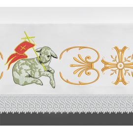 Obrus ołtarzowy wielkanocny  - Baranek (4A) - OBRUSY OŁTARZOWE - Nowość