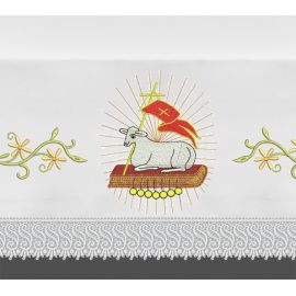Obrus ołtarzowy wielkanocny  - Baranek (5) - OBRUSY OŁTARZOWE - Nowość