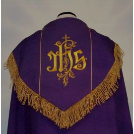 Purple stole - Roman pattern, embroidered (186)