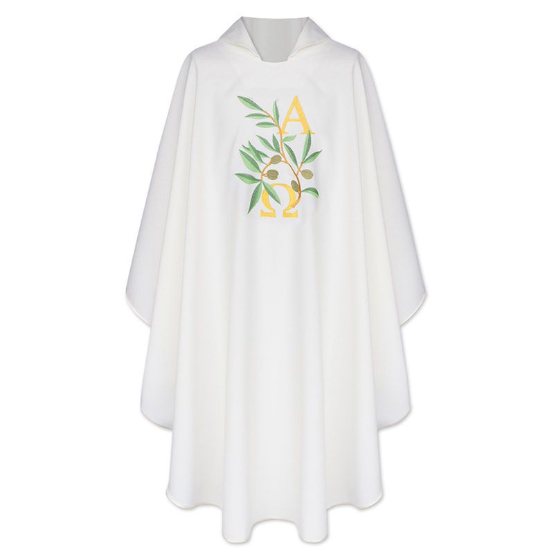 Ornat Alfa Omega+kłosy (kolory liturgiczne) - zdjęcie 3 - Ornat Alfa Omega+kłosy (kolory liturgiczne)