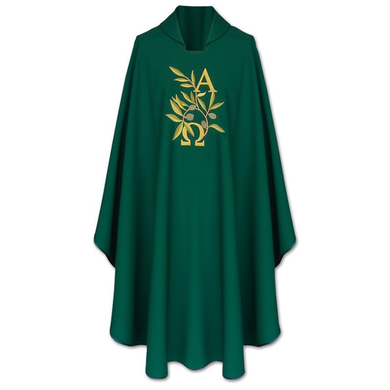 Ornat Alfa Omega+kłosy (kolory liturgiczne) - zdjęcie 4 - Ornat Alfa Omega+kłosy (kolory liturgiczne)