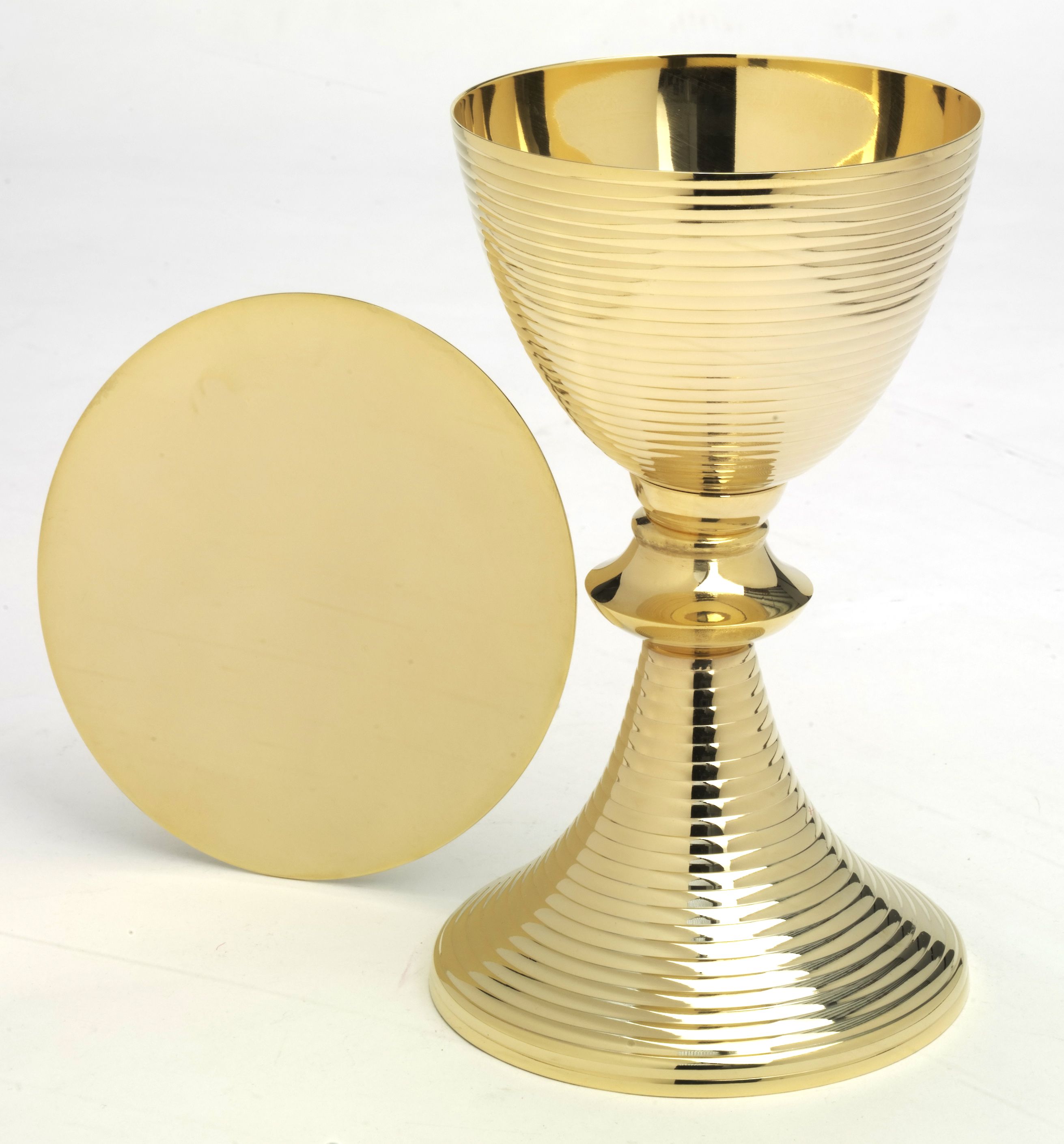 Kielich pozłacany + patena - 21 cm.