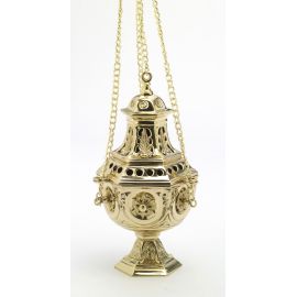 Solidny mosiężny trybularz - 27 cm