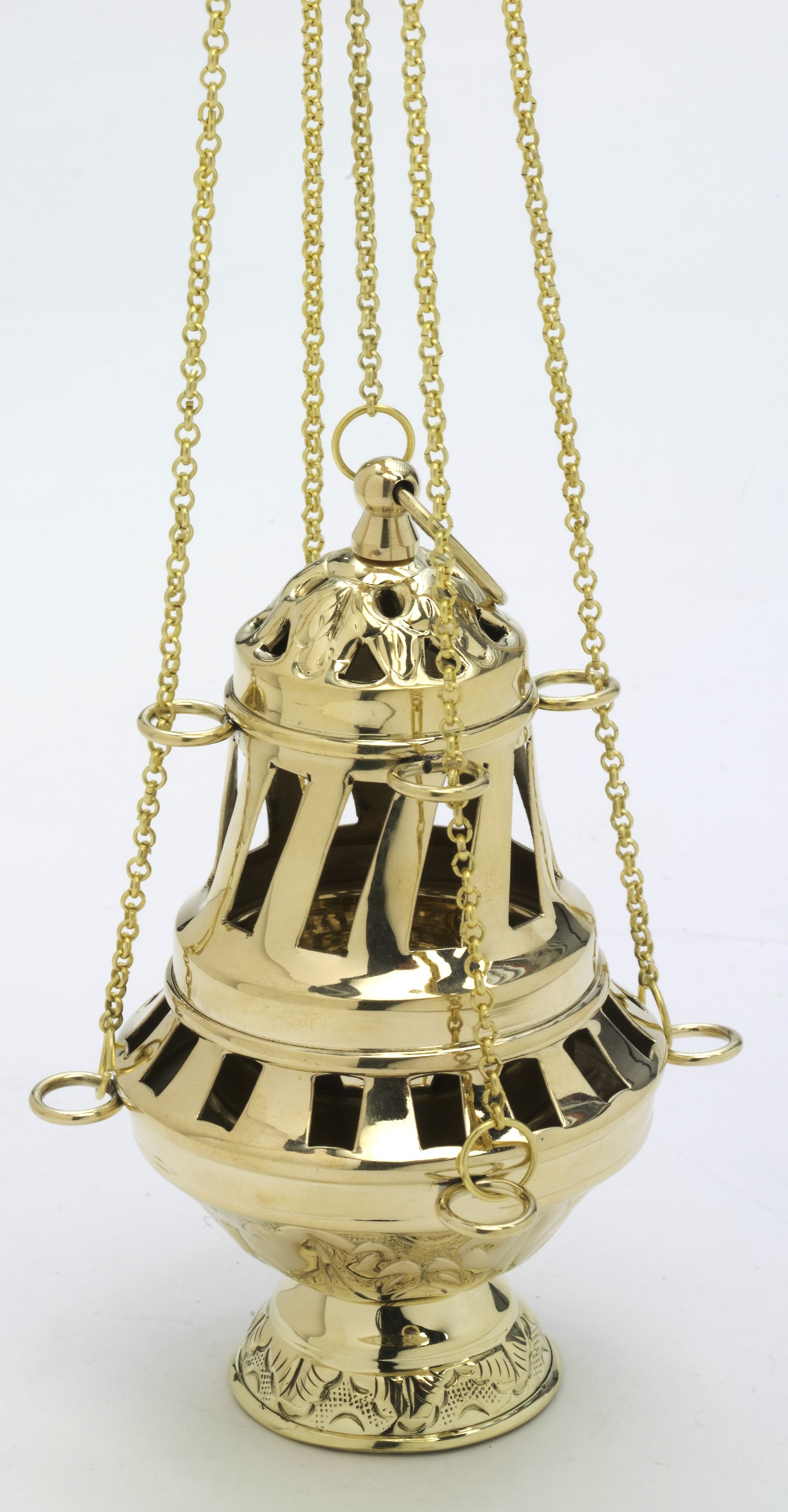 Trybularz mosiężny ze stalową powłoką - 16 cm