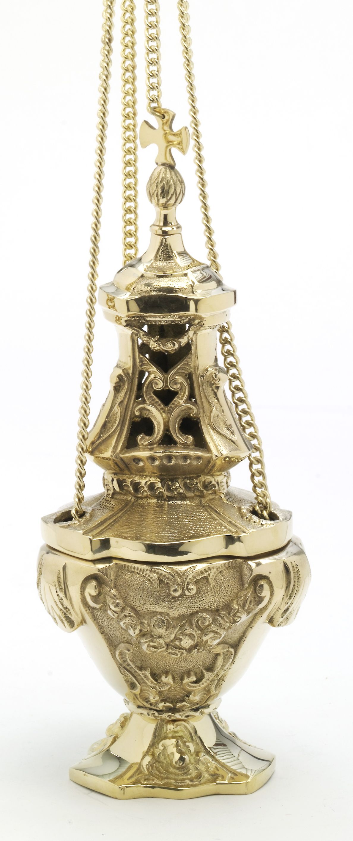 Trybularz mosiężny, odlewany - 30 cm