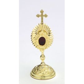 Relikwiarz kapsuła owalna, mosiężny - 17 cm