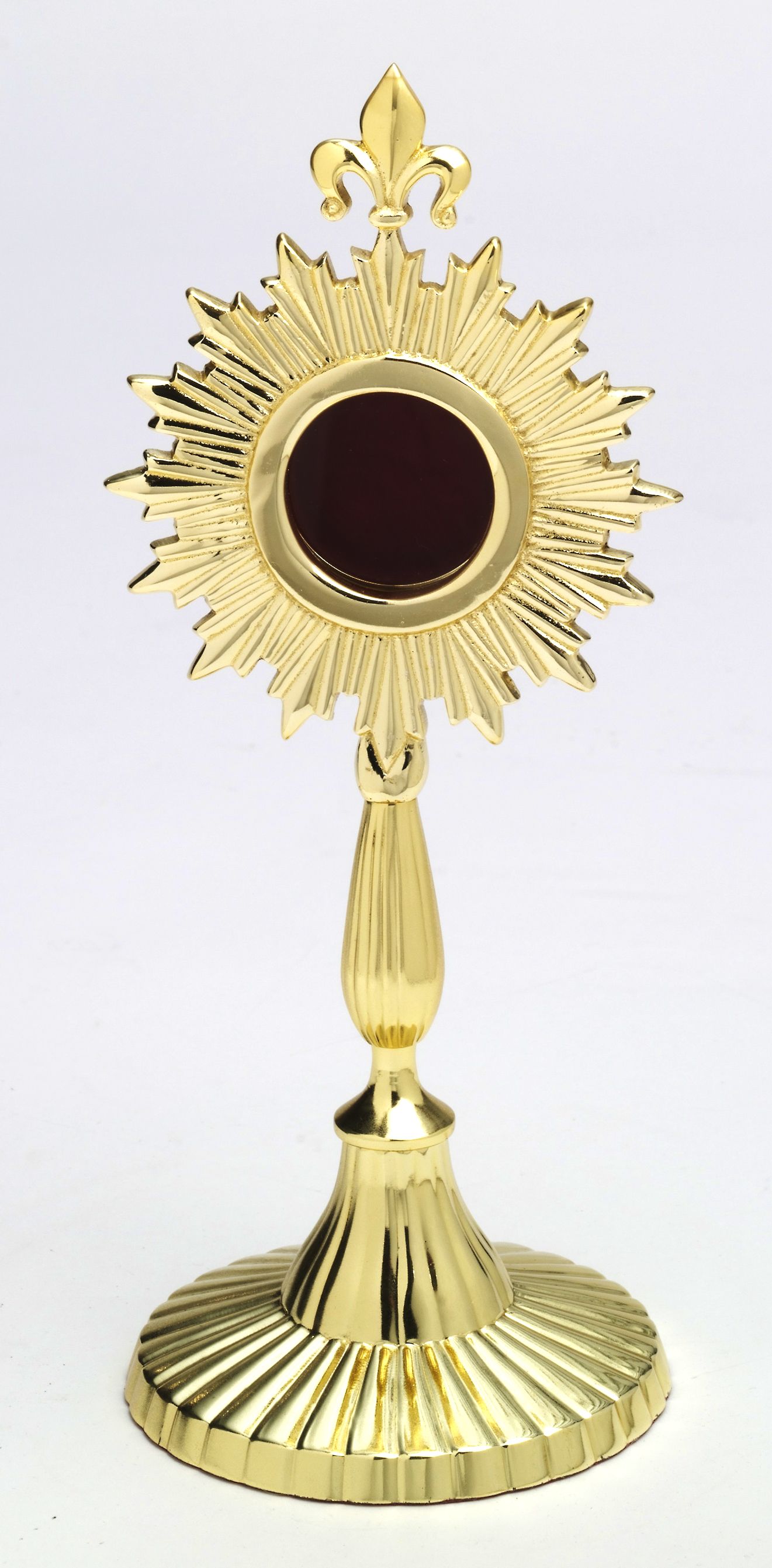 Relikwiarz mosiężny, pozłacany - 23 cm