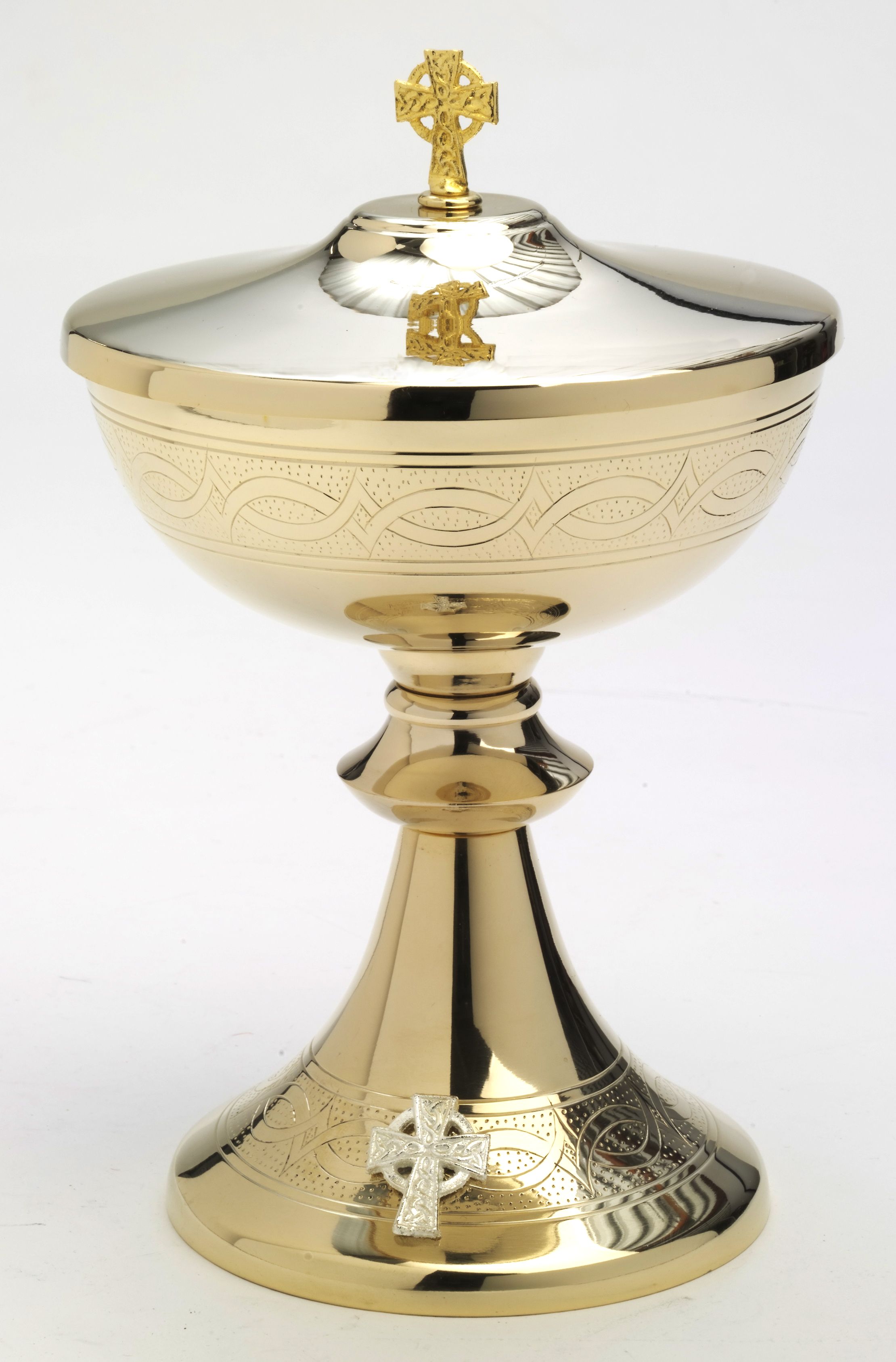 Puszka pozłacana - 23 cm.