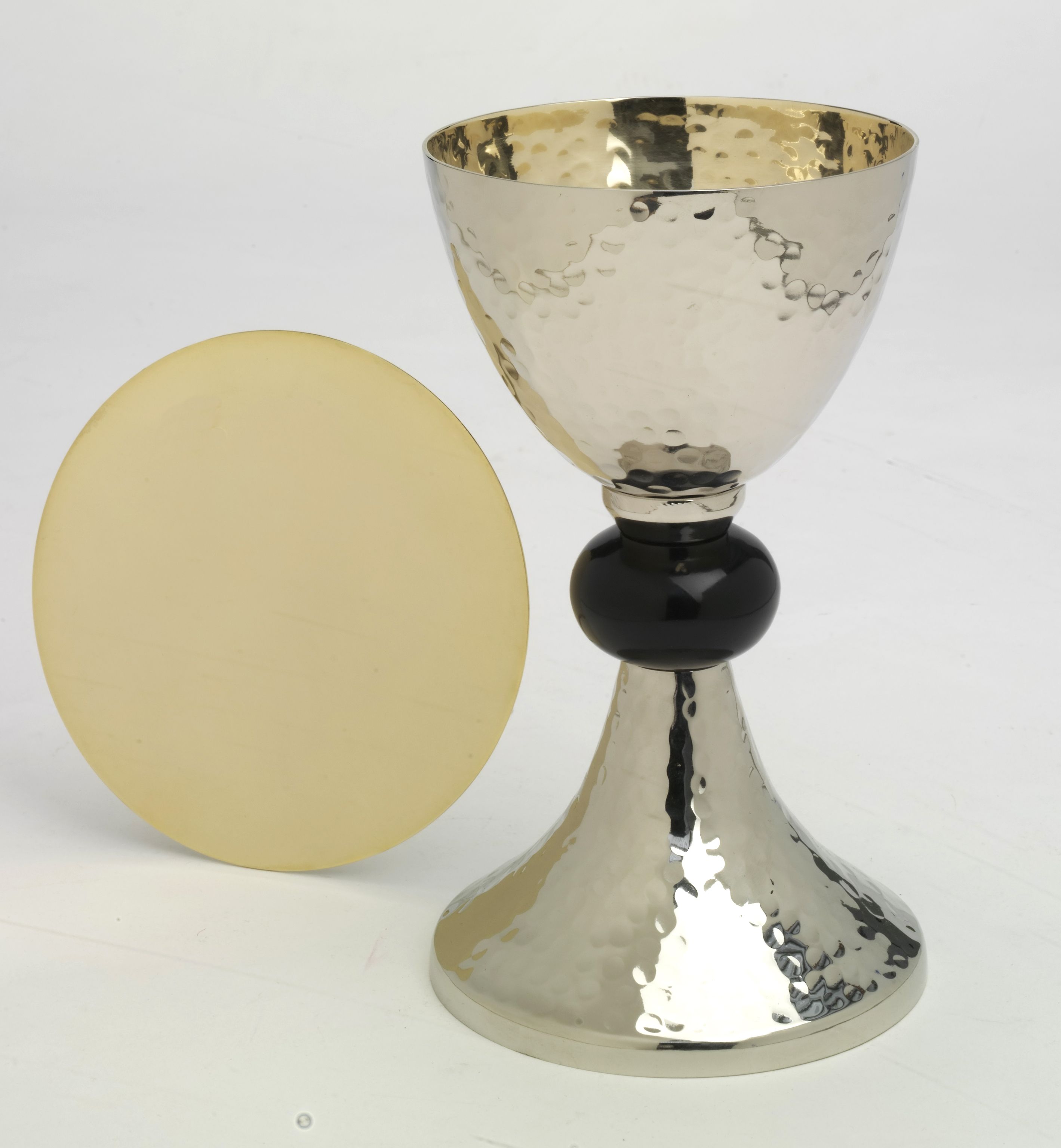 Kielich srebrny z czarnym pierścieniem - 20 cm. - KIELICHY MSZALNE