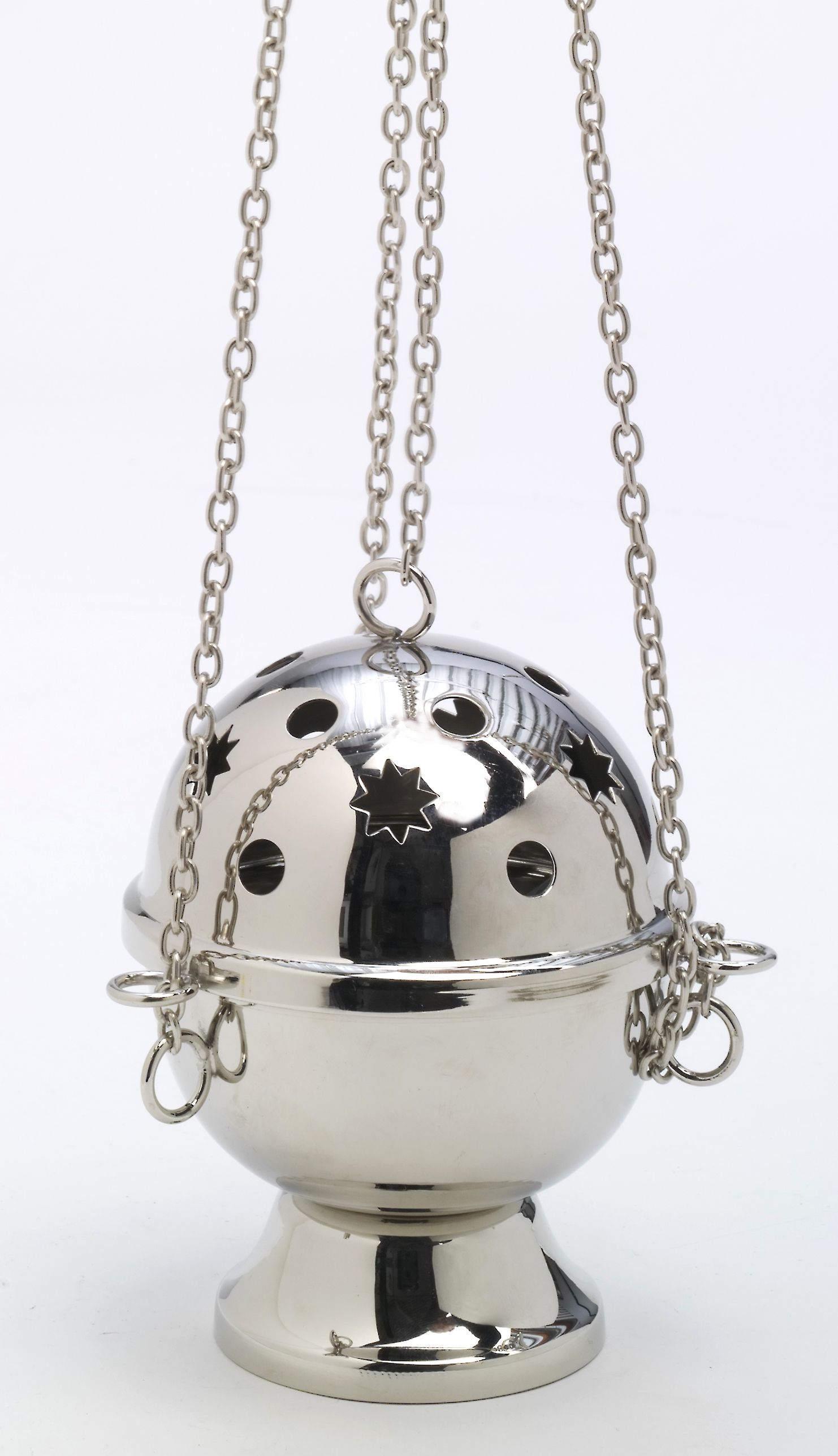 Trybularz niklowany - 15 cm (star+koła)