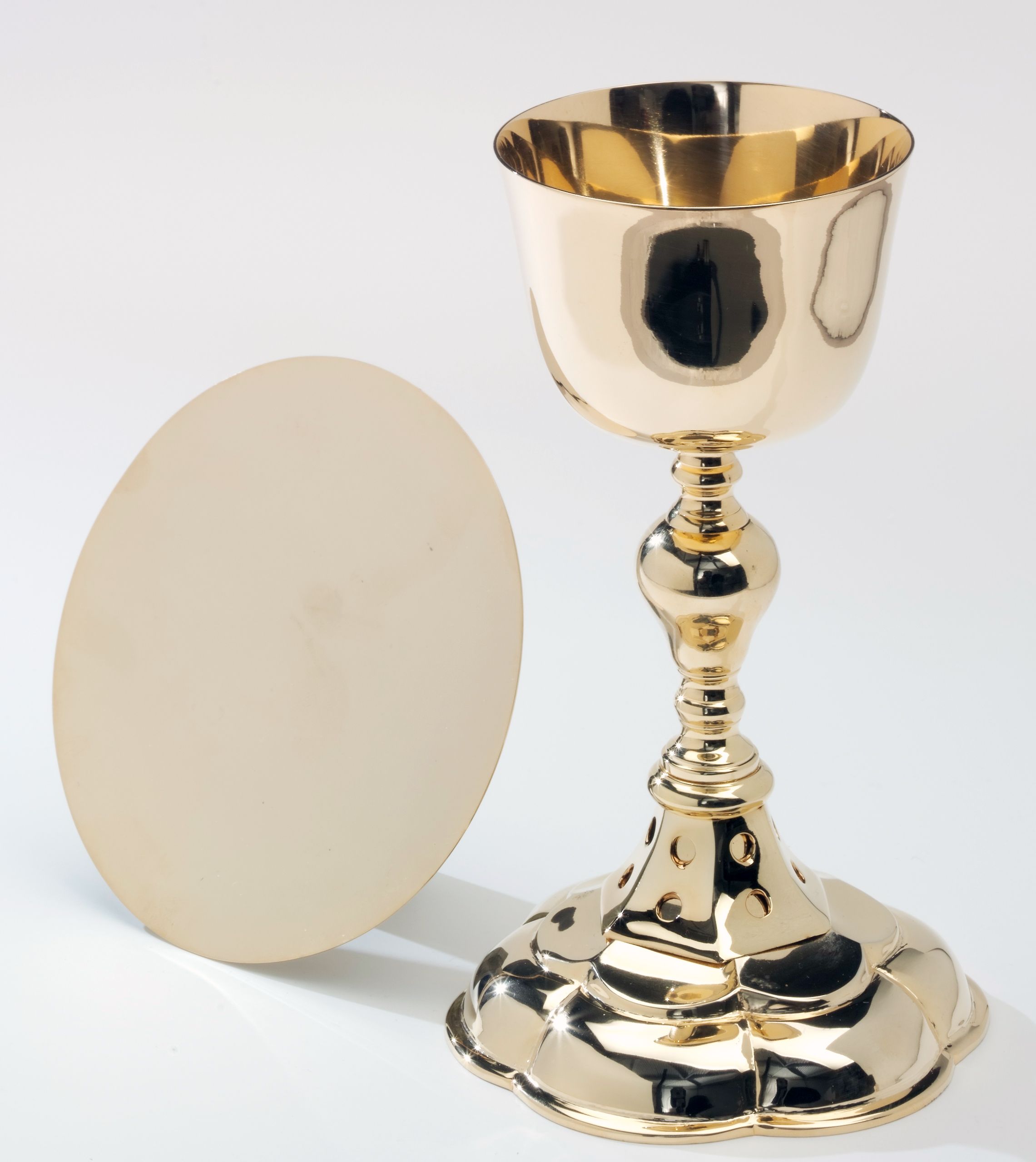 Kielich + patena -  pozłacane - 22 cm