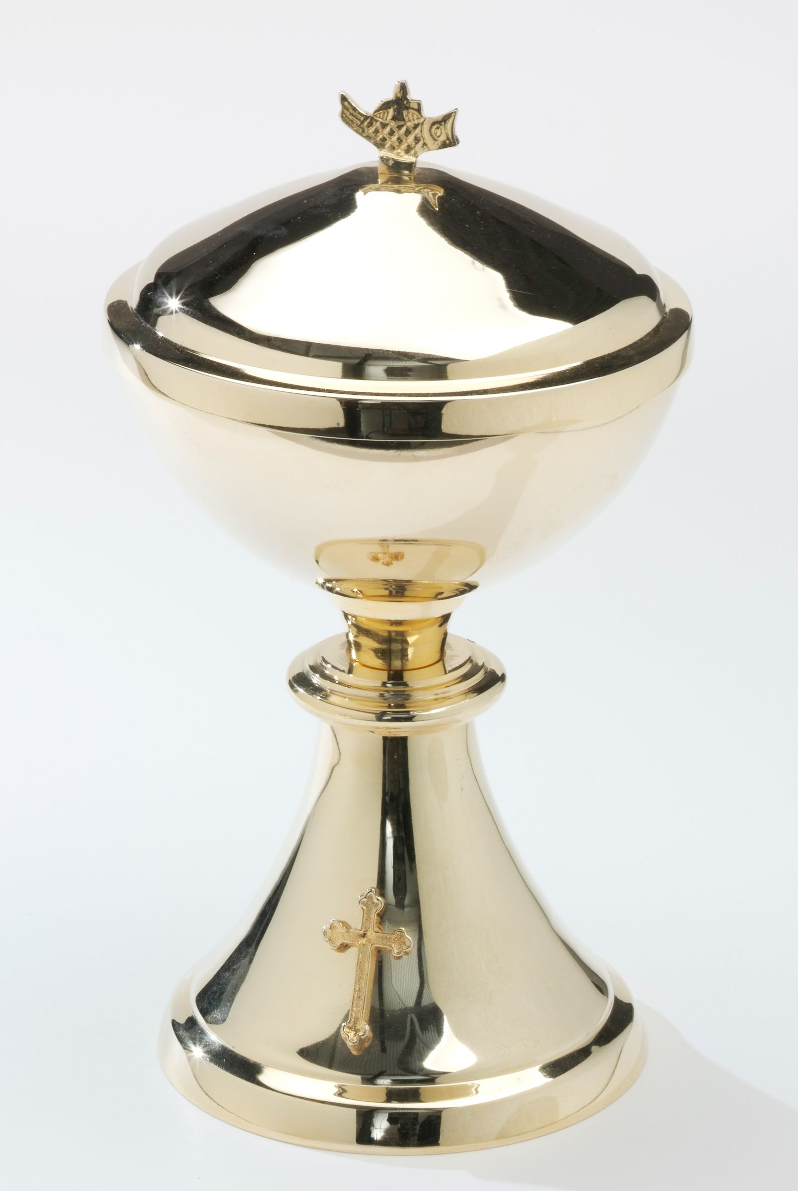 Puszka pozłacana z krzyżykiem