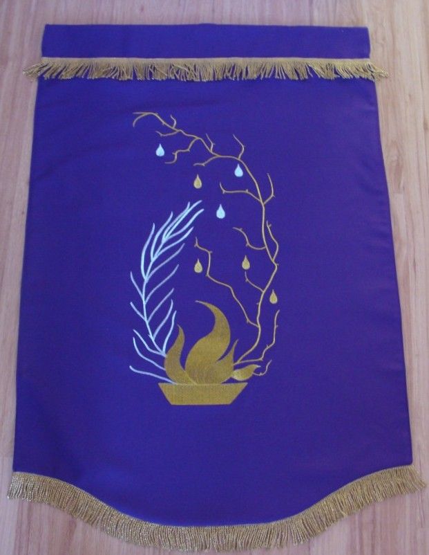 Chorągiew  - Fiolet IHS