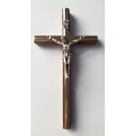 Krzyż drewniany z listwą srebrną - 16x8,5 cm - KRZYŻE, KRZYŻYKI - Nowość