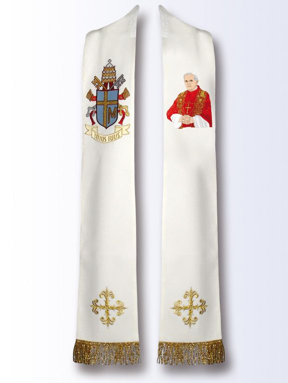 Stuła z wizerunkiem Świętego Jana Pawła II (B)