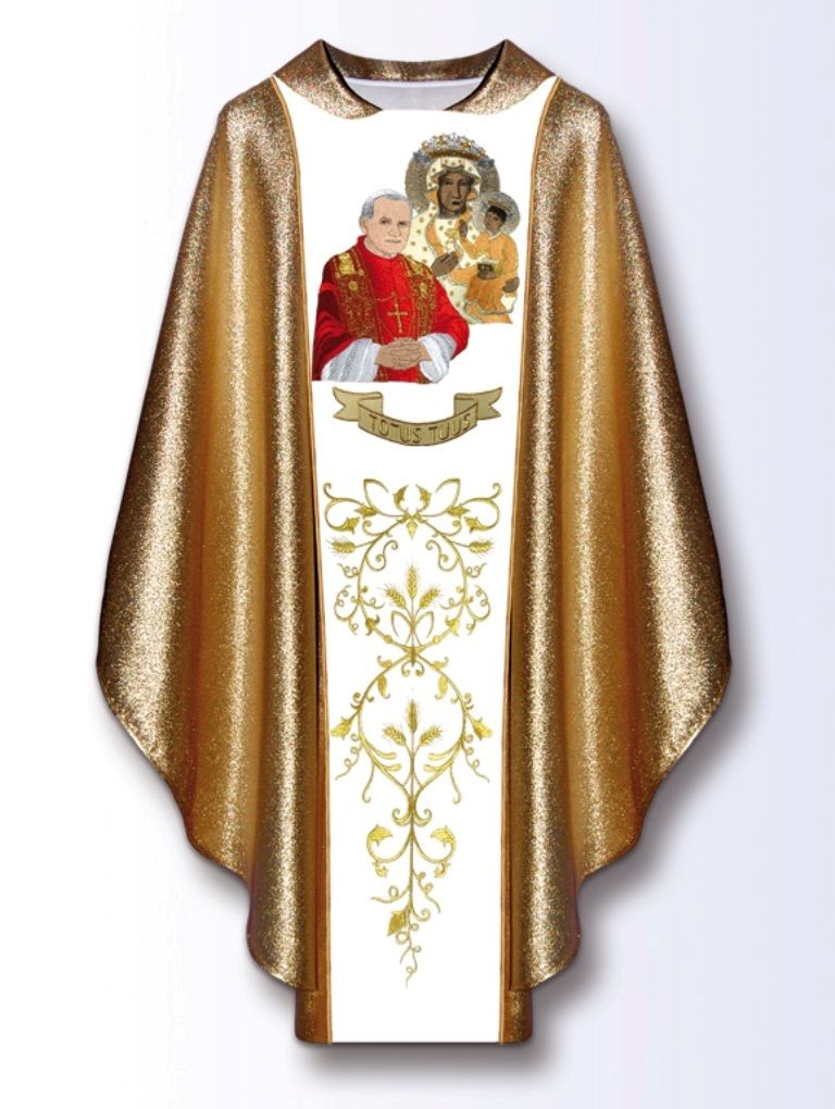 Ornat z wizerunkiem Jana Pawła II i MB Częstochowska (2)