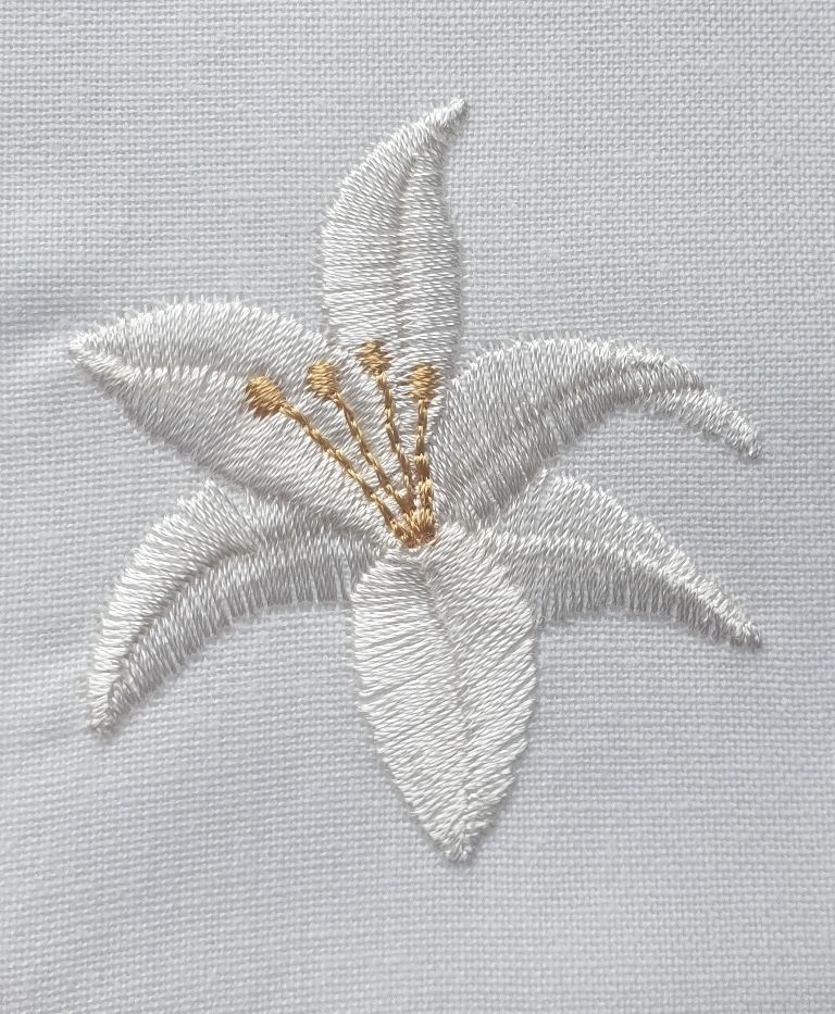 Korporał ze wzorem lilii - 100 % bawełna - zdjęcie 2 - Korporał ze wzorem lilii