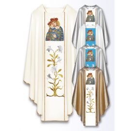 Ornat haftowany - MB Kalwaryjska (1) - Ornaty Maryjne - Nowość