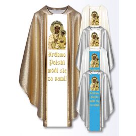 Ornat haftowany - MB Częstochowska z napisem (23) - Ornaty Maryjne - Nowość