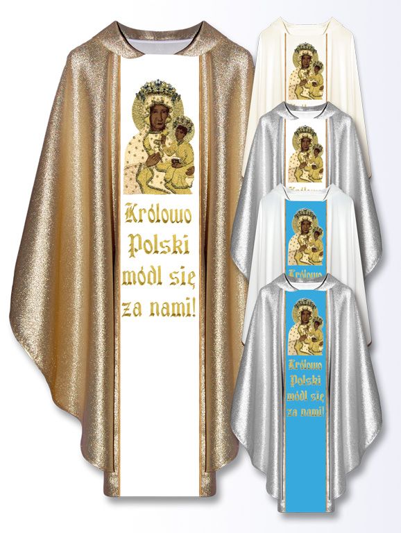 Ornat haftowany - MB Częstochowska z napisem (23)