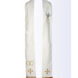Stuła ślubna haftowana (3) - EUCHARYSTYCZNE - Nowość