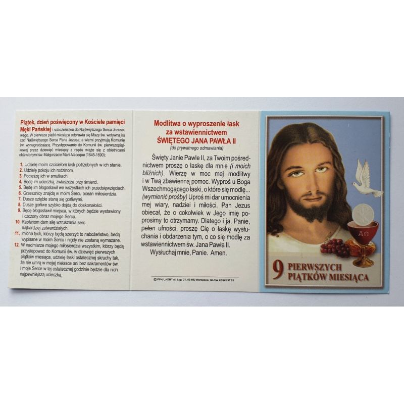 9 pierwszych piątków miesiąca - obrazek składany - 9 pierwszych piątków miesiąca - obrazek składany