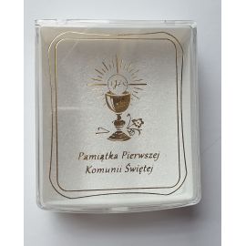 Pudełko na różaniec komunijny - prostokąt - Pudełka na różaniec - Nowość