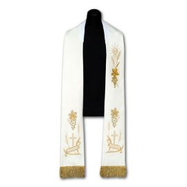 Stuła kapłańska haftowana IHS (95) - EUCHARYSTYCZNE - Nowość
