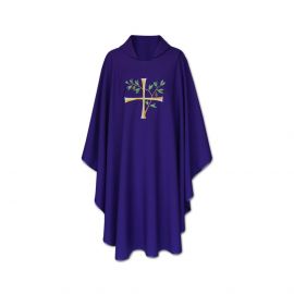 Ornat gotycki Krzyż, kłosy- kolory liturgiczne (2) - zdjęcie 3 - Ornat gotycki Krzyż, kłosy (2)
