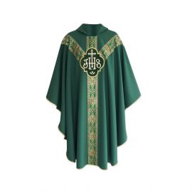Ornat semi gotycki IHS - kolory liturgiczne (13) - Ornaty haftowane - Nowość