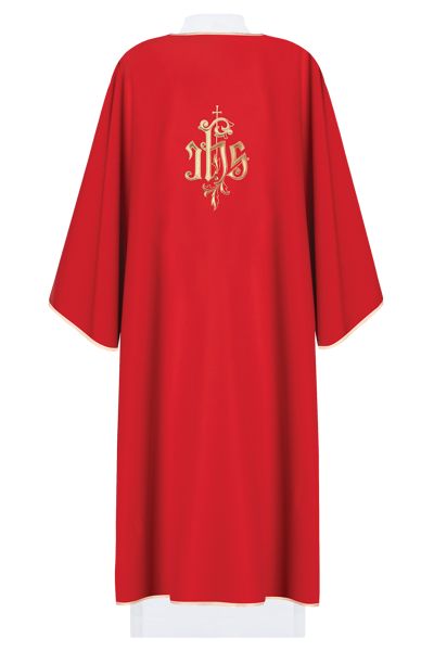 Dalmatyka haftowana IHS - czerwona (5) - zdjęcie 2 - Dalmatyka haftowana IHS - czerwona