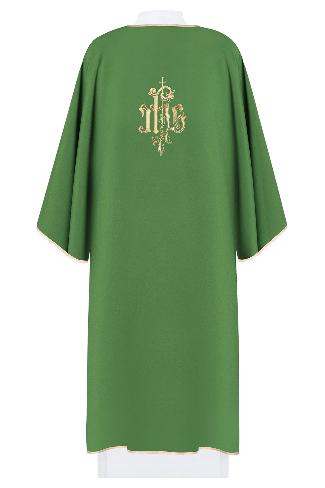 Dalmatyka haftowana IHS - zielona (6) - zdjęcie 2 - Dalmatyka haftowana IHS - zielona