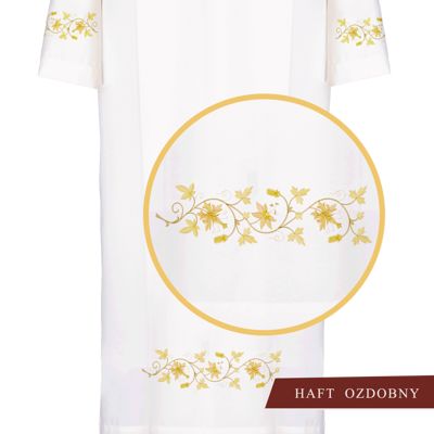 Alba kapłańska haftowana - 05 - zdjęcie 4 - Alba kapłańska haftowana - 05