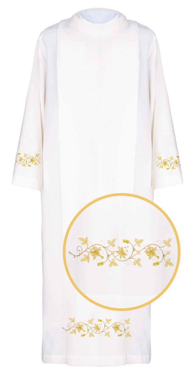 Alba kapłańska haftowana - 05 - zdjęcie 3 - Alba kapłańska haftowana - 05