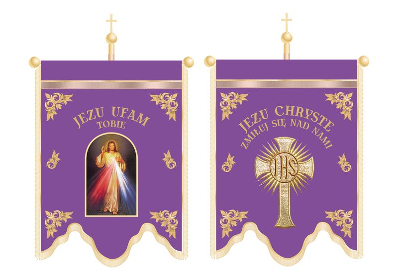 Chorągiew pogrzebowa - Jezu Ufam Tobie