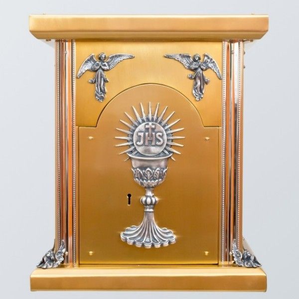 Tabernakulum z kielichem, hostią, aniołowie (25)
