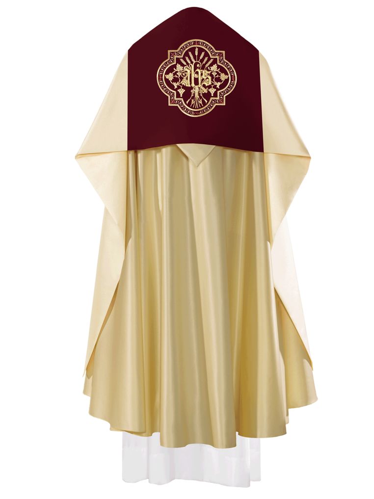 Welon liturgiczny IHS haftowany, aksamit (18) - zdjęcie 2 - Welon liturgiczny IHS haftowany, aksamit (18)